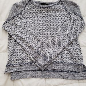 Blue and White Sweater